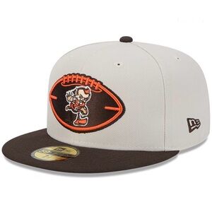 Cleveland Browns New Era Stone/Brown Sideline Historic 59FIFTY Fitted Hat 7 3/4